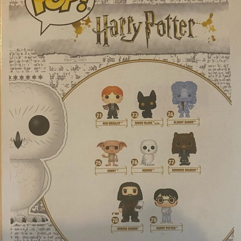 Hedwig Vinyl Figure - White. Brand New in Box. Hedwig 12” Plush. NWOT.